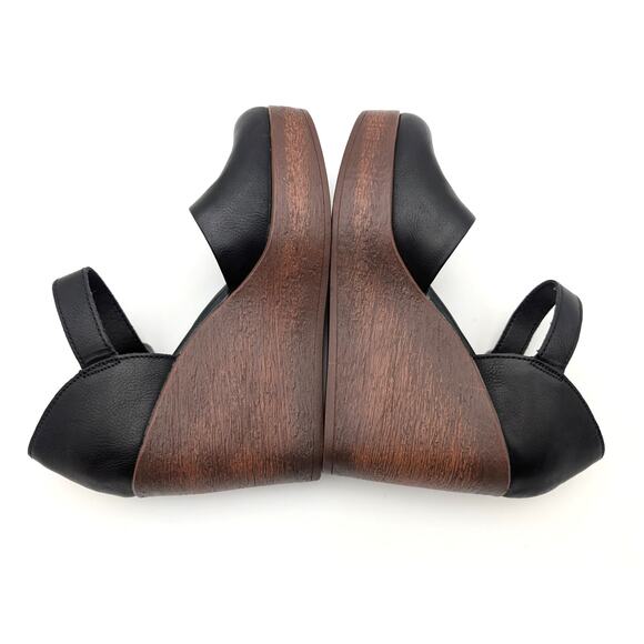 B.O.C By Born Alyson Wedge Pump Women's Ankle Strap Black Size US8M EU38.5 - Picture 5 of 10